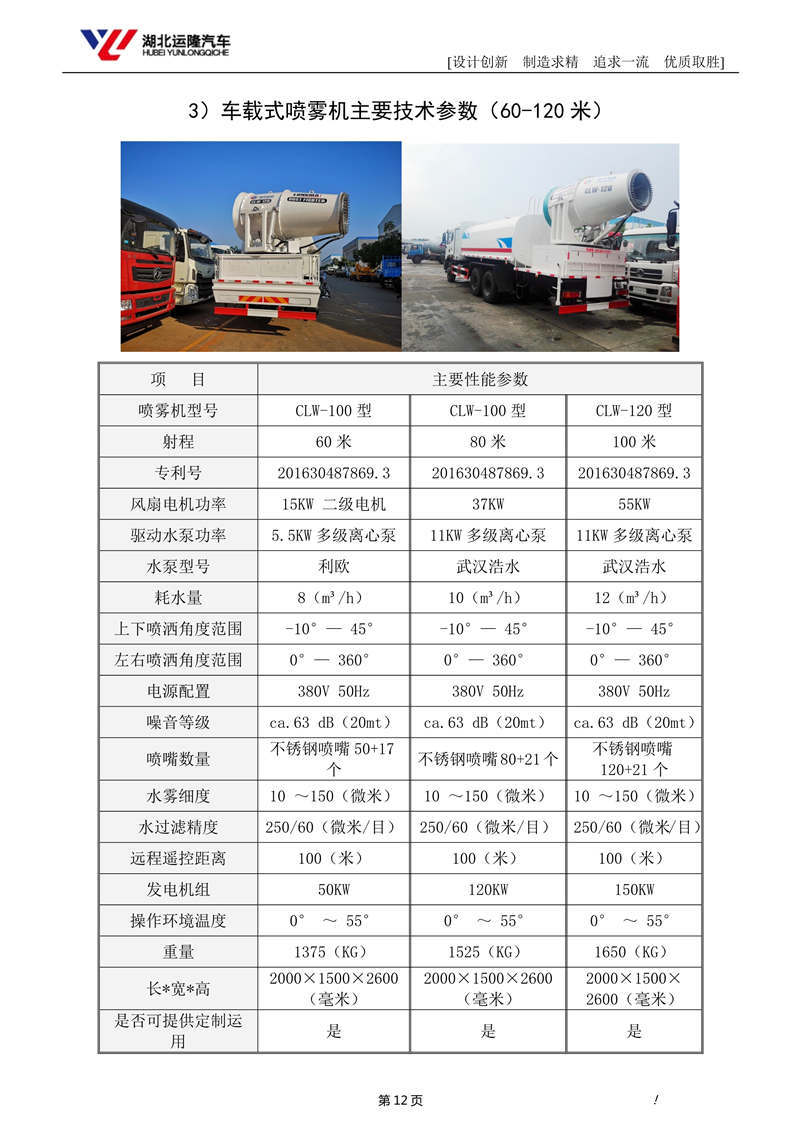 16噸東風(fēng)T5多功能抑塵車資料（圓罐、60-120米霧炮）(圖6)